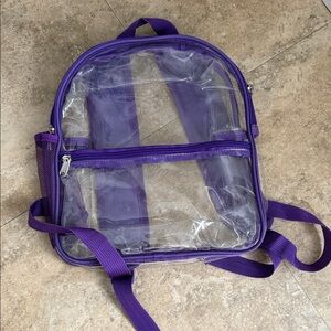 Purple Clear Backpack